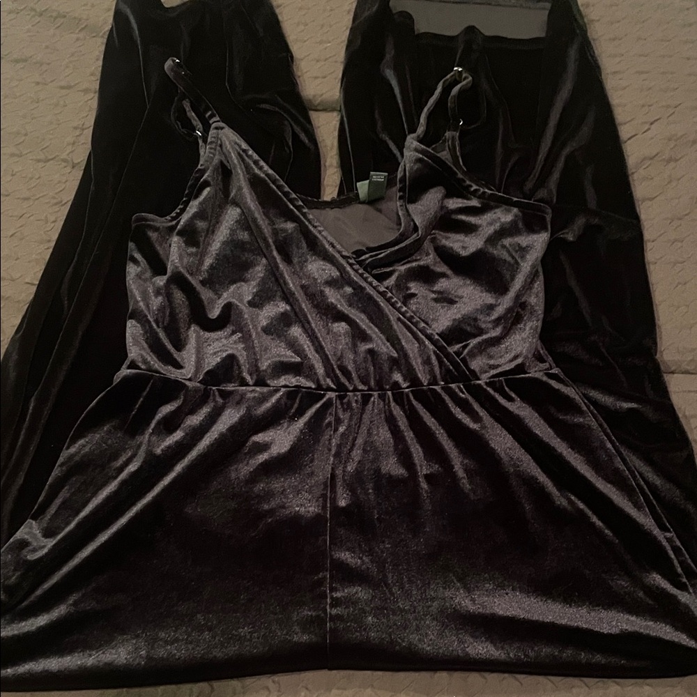 Wild Fable Black Velour Jumpsuit